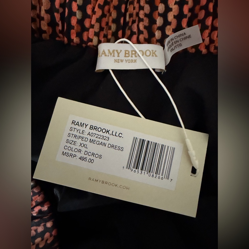NWT Ramy Brook Megan Cutout Smocked Waist Tie Front Maxi Dress Women’s Plus XXL - Picture 10 of 14